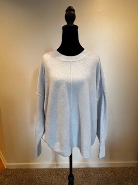 Vince Camuto Light Blue Knit Sweater with Black Detail